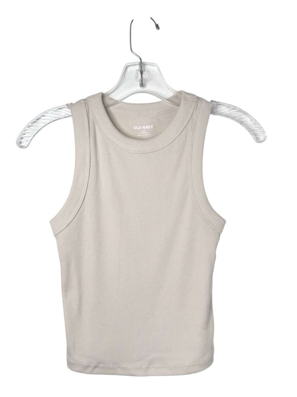 Old Navy Beige 'Snug' Ribbed Crop Tank Top XSP
